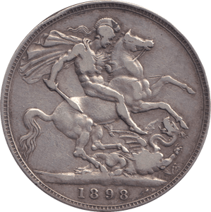 1898 LXI CROWN ( FINE ) - CROWN - Cambridgeshire Coins