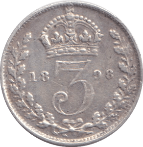 1898 MAUNDY THREEPENCE ( GVF ) - MAUNDY THREEPENCE - Cambridgeshire Coins