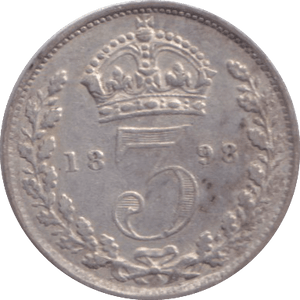 1898 MAUNDY THREEPENCE ( GVF ) - MAUNDY THREEPENCE - Cambridgeshire Coins
