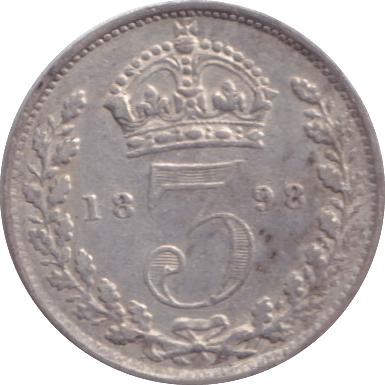 1898 MAUNDY THREEPENCE ( GVF ) - MAUNDY THREEPENCE - Cambridgeshire Coins