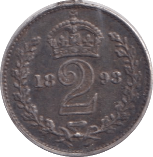 1898 MAUNDY TWOPENCE ( EF ) - MAUNDY FOURPENCE - Cambridgeshire Coins