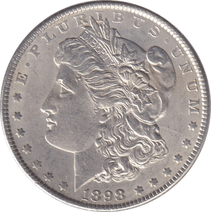 1898 MORGAN DOLLAR USA PHILADEPHIA MINT - SILVER WORLD COINS - Cambridgeshire Coins