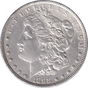 1898 MORGAN DOLLAR USA PHILADEPHIA MINT - SILVER WORLD COINS - Cambridgeshire Coins