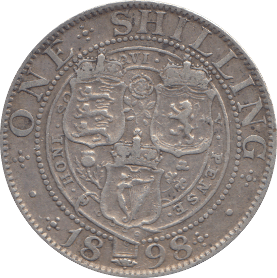 1898 ONE SHILLING ( VF ) - SHILLING - Cambridgeshire Coins