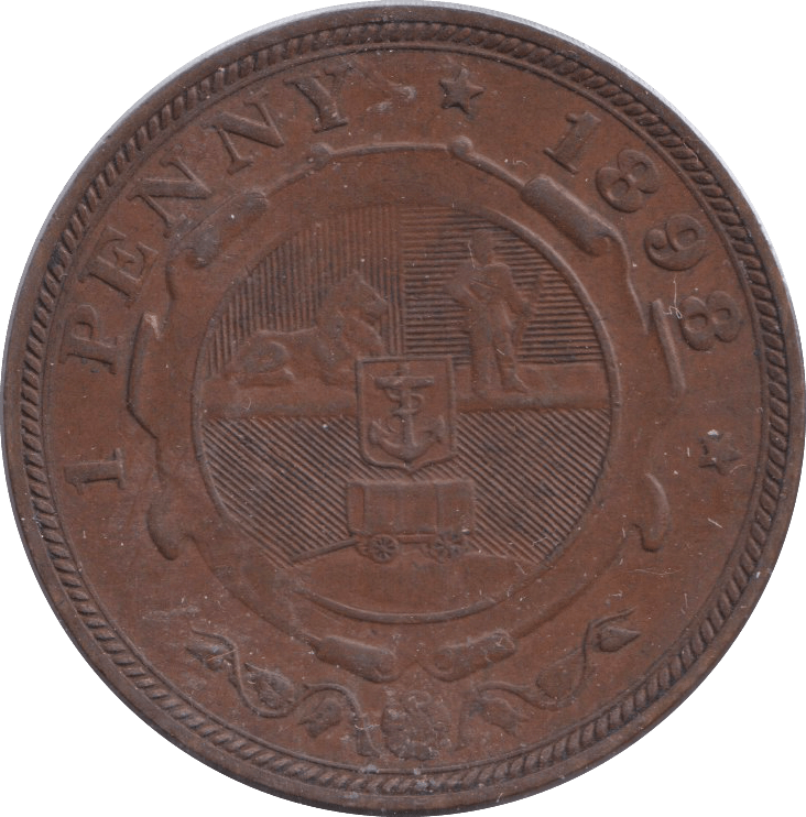 1898 PENNY SOUTH AFRICA - WORLD COINS - Cambridgeshire Coins