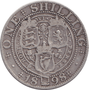 1898 SHILLING ( NF ) - SHILLING - Cambridgeshire Coins