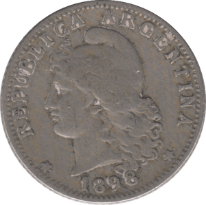 1898 SILVER ARGENTINA 20 CENTAVOS - SILVER WORLD COINS - Cambridgeshire Coins