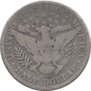 1898 SILVER HALF DOLLAR USA - SILVER WORLD COINS - Cambridgeshire Coins