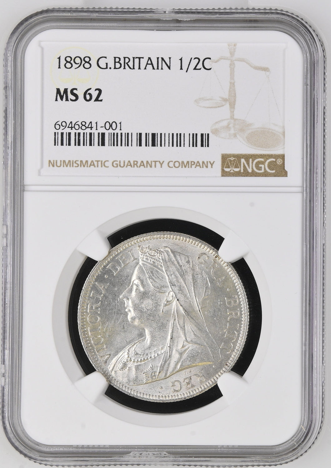 1898 SILVER HALFCROWN NGC MS 62 - NGC SILVER COINS - Cambridgeshire Coins