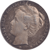 1898 SILVER MEDALLION INAUGURATION OF WILHELMINA NETHERLANDS - SILVER WORLD COINS - Cambridgeshire Coins