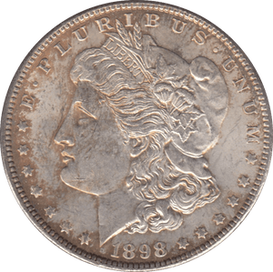 1898 SILVER MORGAN DOLLAR USA PHILADELPHIA MINT - SILVER WORLD COINS - Cambridgeshire Coins