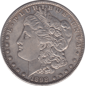 1898 SILVER MORGAN DOLLAR USA PHILADELPHIA MINT - SILVER WORLD COINS - Cambridgeshire Coins