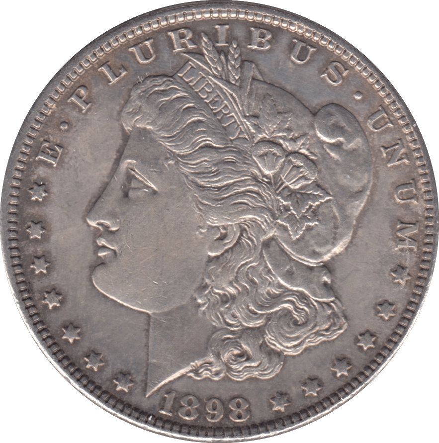 1898 SILVER MORGAN DOLLAR USA PHILADELPHIA MINT - SILVER WORLD COINS - Cambridgeshire Coins
