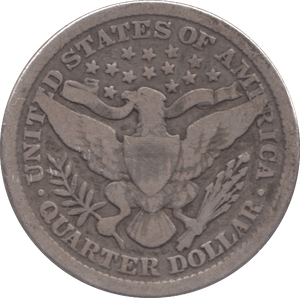 1898 SILVER QUARTER DOLLAR USA - SILVER WORLD COINS - Cambridgeshire Coins