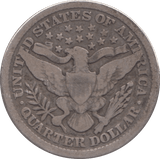 1898 SILVER QUARTER DOLLAR USA - SILVER WORLD COINS - Cambridgeshire Coins