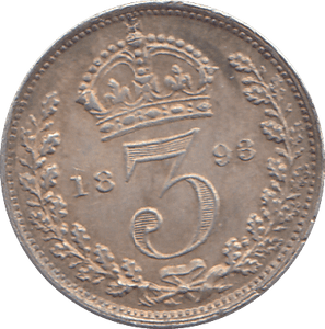 1898 SILVER THREEPENCE ( EF ) - THREEPENCE - Cambridgeshire Coins
