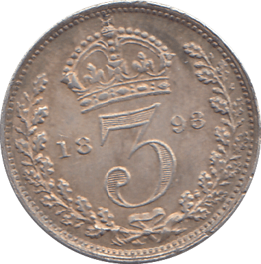 1898 SILVER THREEPENCE ( EF ) - THREEPENCE - Cambridgeshire Coins