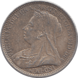 1898 SILVER THREEPENCE ( EF ) - THREEPENCE - Cambridgeshire Coins