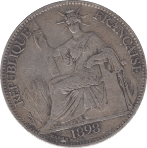 1898 SILVER VIETNAM 20 CENTS FRANCE INDO CHINA - SILVER WORLD COINS - Cambridgeshire Coins