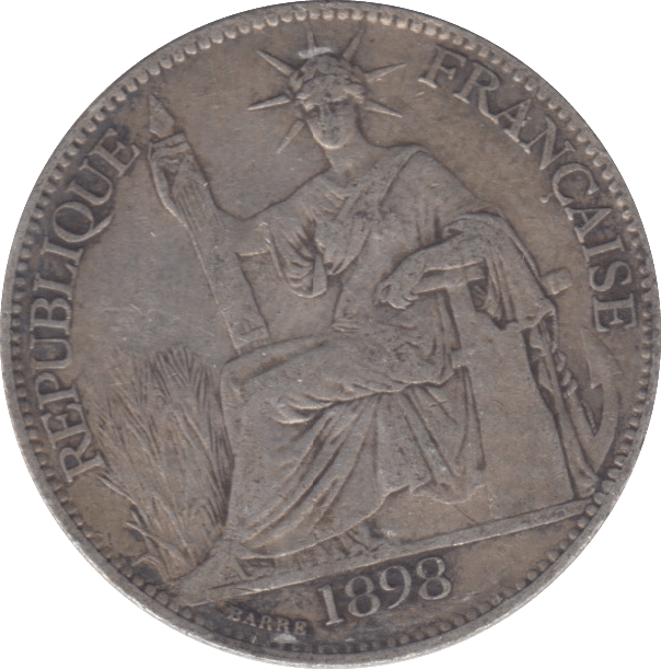 1898 SILVER VIETNAM 20 CENTS FRANCE INDO CHINA - SILVER WORLD COINS - Cambridgeshire Coins