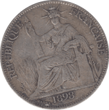 1898 SILVER VIETNAM 20 CENTS FRANCE INDO CHINA - SILVER WORLD COINS - Cambridgeshire Coins