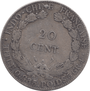 1898 SILVER VIETNAM 20 CENTS FRANCE INDO CHINA - SILVER WORLD COINS - Cambridgeshire Coins