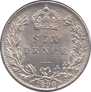 1898 SIXPENCE ( AUNC ) 4 - SIXPENCE - Cambridgeshire Coins
