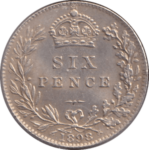 1898 SIXPENCE ( EF ) - SIXPENCE - Cambridgeshire Coins