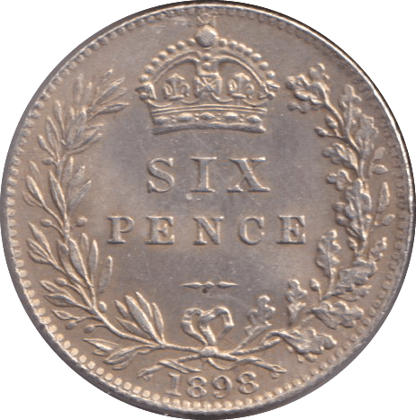1898 SIXPENCE ( EF ) - SIXPENCE - Cambridgeshire Coins