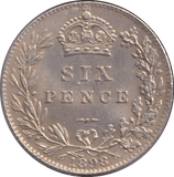 1898 SIXPENCE ( EF ) - SIXPENCE - Cambridgeshire Coins