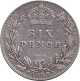 1898 SIXPENCE ( FINE ) - SIXPENCE - Cambridgeshire Coins