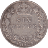 1898 SIXPENCE (FINE) - SIXPENCE - Cambridgeshire Coins