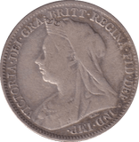 1898 SIXPENCE (FINE) - SIXPENCE - Cambridgeshire Coins