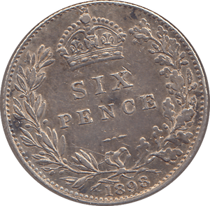 1898 SIXPENCE ( GVF ) - SIXPENCE - Cambridgeshire Coins