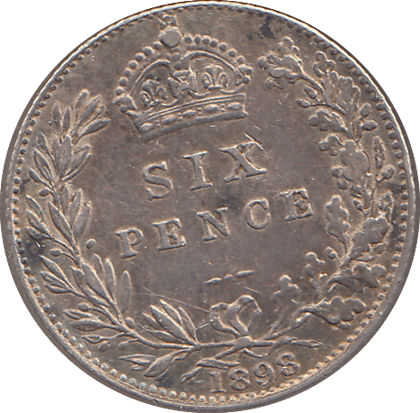 1898 SIXPENCE ( GVF ) - SIXPENCE - Cambridgeshire Coins