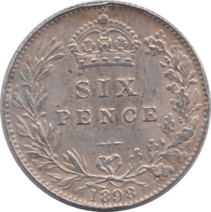 1898 SIXPENCE ( VF ) - SIXPENCE - Cambridgeshire Coins
