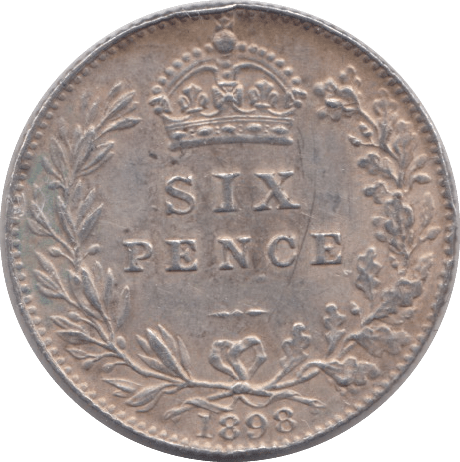 1898 SIXPENCE ( VF ) - SIXPENCE - Cambridgeshire Coins