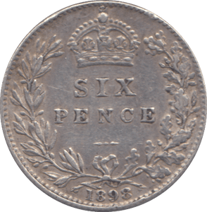 1898 SIXPENCE ( VF ) - SIXPENCE - Cambridgeshire Coins