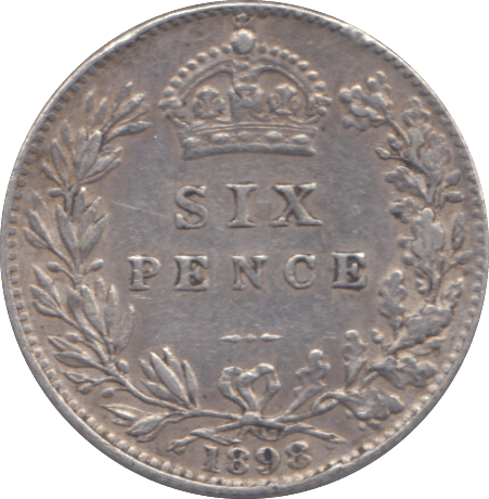 1898 SIXPENCE ( VF ) - SIXPENCE - Cambridgeshire Coins