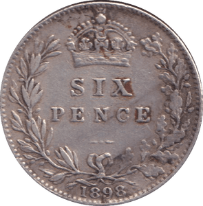 1898 SIXPENCE ( VF ) - SIXPENCE - Cambridgeshire Coins