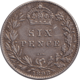 1898 SIXPENCE ( VF ) - SIXPENCE - Cambridgeshire Coins