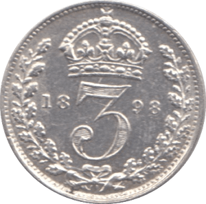 1898 THREEPENCE ( AUNC ) - THREEPENCE - Cambridgeshire Coins