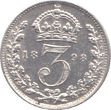 1898 THREEPENCE ( AUNC ) - THREEPENCE - Cambridgeshire Coins