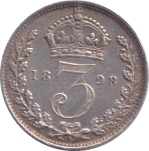 1898 THREEPENCE ( EF ) - THREEPENCE - Cambridgeshire Coins