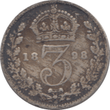 1898 THREEPENCE ( FAIR ) - THREEPENCE - Cambridgeshire Coins