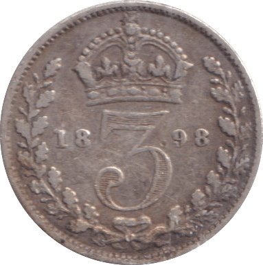 1898 THREEPENCE ( VF ) - Threepence - Cambridgeshire Coins