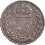 1898 THREEPENCE ( VF ) - Threepence - Cambridgeshire Coins