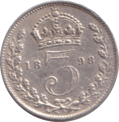 1898 THREEPENCE ( VF ) - THREEPENCE - Cambridgeshire Coins