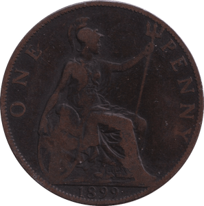 1899 CLOSE SPACED PENNY ( FINE ) - PENNY - Cambridgeshire Coins