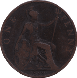 1899 CLOSE SPACED PENNY ( FINE ) - PENNY - Cambridgeshire Coins